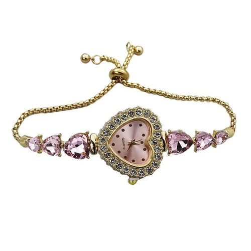 Boogzel Apparel Coquette Style Heart Wristwatch
