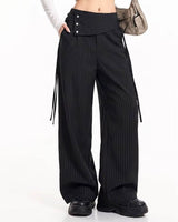 Boogzel Apparel Corporate Girl Asymmetric Pinstripe Pants, view 4
