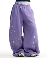 Boogzel Apparel Cosmic Girl Star Print Wide Leg Pants, view 5
