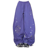 Boogzel Apparel Cosmic Girl Star Print Wide Leg Pants, view 6