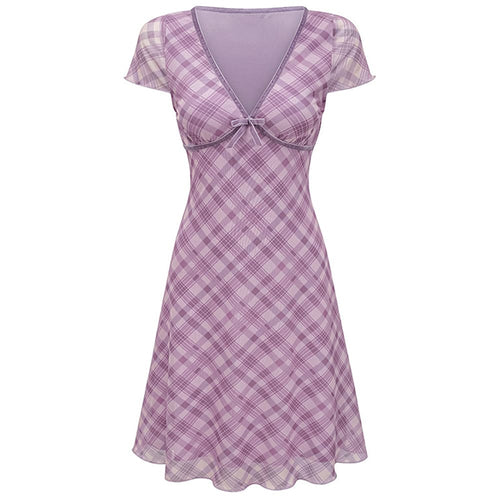 Boogzel Apparel Cottage Summer Plaid Mini Dress