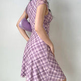 Boogzel Apparel Cottage Summer Plaid Mini Dress, view 6