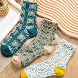 Boogzel Apparel Cottagecore Aesthetic Embroidered Socks, view 4