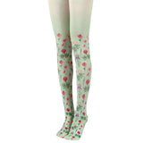 Boogzel Apparel Cottagecore Aesthetic Floral Print Tights, view 2