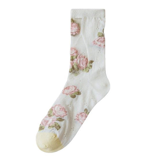 Boogzel Apparel Cottagecore Aesthetic Rose Socks