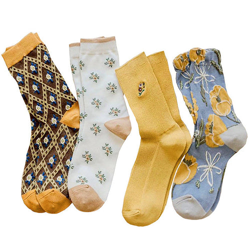 Boogzel Apparel Cottagecore Embroidered Socks