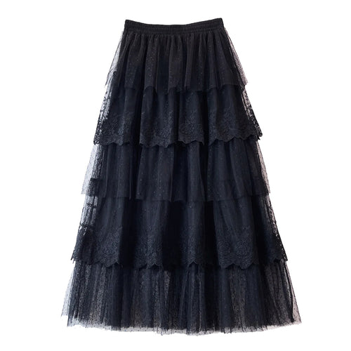 Boogzel Apparel Cottagecore Lace Long Skirt