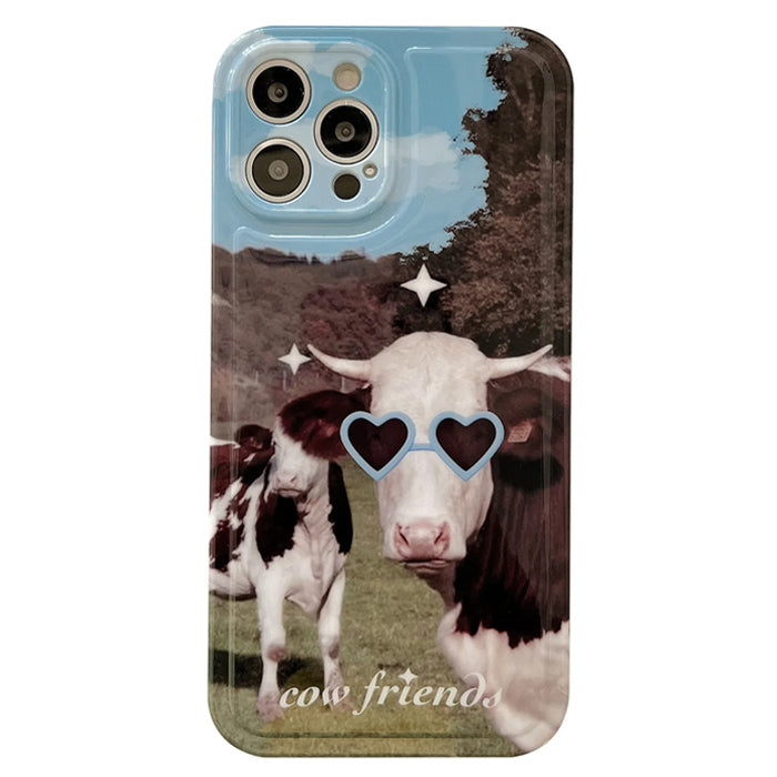 Boogzel Apparel Cow Friends iPhone Case
