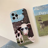Boogzel Apparel Cow Friends iPhone Case, view 2