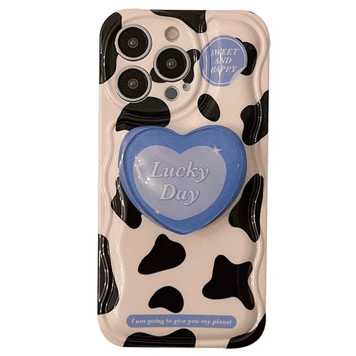 Boogzel Apparel Cow Heart PopSocket iPhone Case