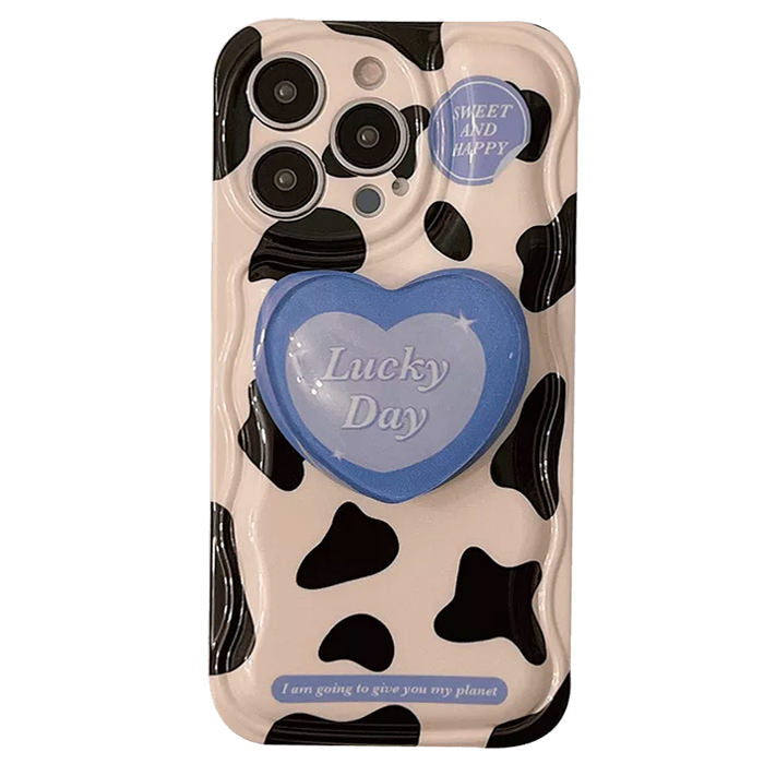 Boogzel Apparel Cow Heart PopSocket iPhone Case