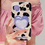 Boogzel Apparel Cow Heart PopSocket iPhone Case, view 2