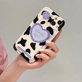 Boogzel Apparel Cow Heart PopSocket iPhone Case, view 3