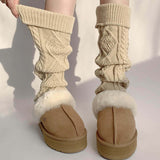 Boogzel Apparel Cozy Days Cable Knit Leg Warmers, view 2