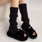 Boogzel Apparel Cozy Days Cable Knit Leg Warmers, view 5