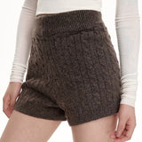 Boogzel Apparel Cozy Days Cable Knitted Shorts, view 2