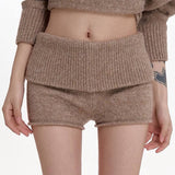 Boogzel Apparel Cozy Days Knitted Mini Shorts, view 5