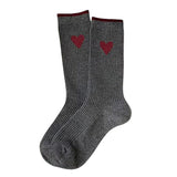 Boogzel Apparel Cozy Red and Grey Patterned Socks, view 3