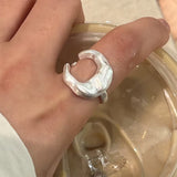 Boogzel Apparel Crescent Chunky Ring, view 2