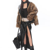 Boogzel Apparel Crime Time Reversible Fur Jacket, view 4