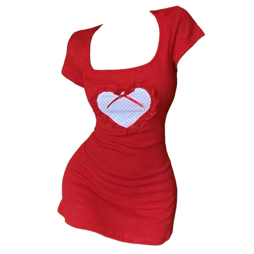 Boogzel Apparel Crimson Heart Mini Dress
