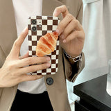 Boogzel Apparel Croissant Checker iPhone Case, view 3