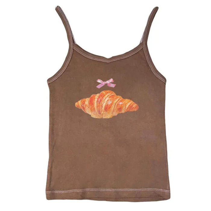 Boogzel Apparel Croissant Print Y2K Tank Top