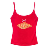 Boogzel Apparel Croissant Print Y2K Tank Top, view 5