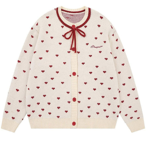 Boogzel Apparel Croissant Run Heart Cardigan
