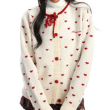 Boogzel Apparel Croissant Run Heart Cardigan, view 3