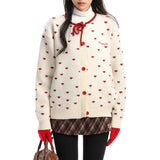 Boogzel Apparel Croissant Run Heart Cardigan, view 4