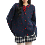 Boogzel Apparel Croissant Run Heart Cardigan, view 5