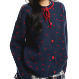 Boogzel Apparel Croissant Run Heart Cardigan, view 6