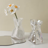 Boogzel Apparel Crumpled Paper Glass Flower Vase, view 2