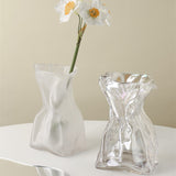 Boogzel Apparel Crumpled Paper Glass Flower Vase, view 3
