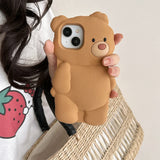 Boogzel Apparel Cute Bear 3D iPhone Case, view 3