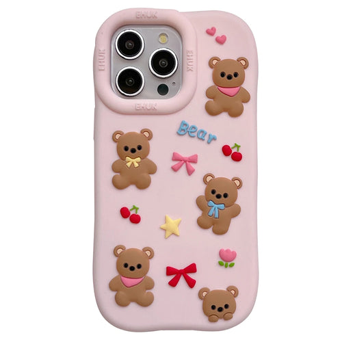 Boogzel Apparel Cute Bear & Bows iPhone Case