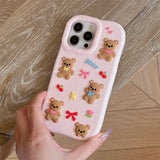 Boogzel Apparel Cute Bear & Bows iPhone Case, view 2