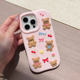 Boogzel Apparel Cute Bear & Bows iPhone Case, view 3