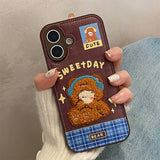 Boogzel Apparel Cute Bear Embroidery iPhone Case, view 2