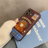 Boogzel Apparel Cute Bear Embroidery iPhone Case, view 3