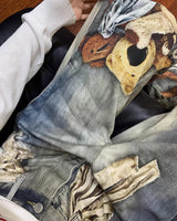 Boogzel Apparel Cute Bears Print Baggy Jeans, view 4