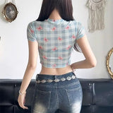 Boogzel Apparel Cute Bunny Print Mesh Top, view 5