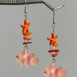 Boogzel Apparel Cute Clownfish Earrings, view 3