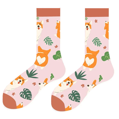Boogzel Apparel Cute Corgi Print Socks