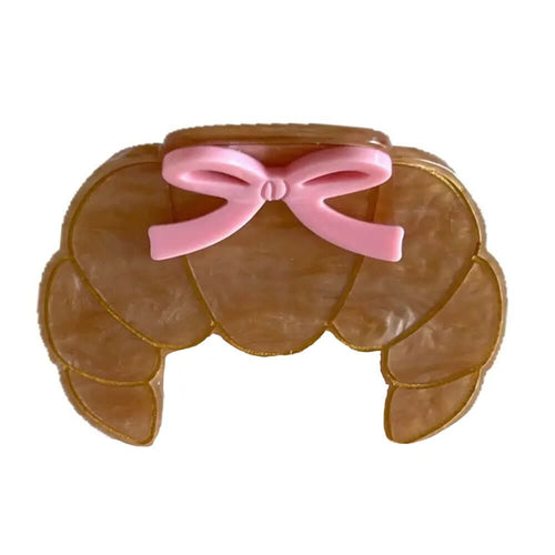 Boogzel Apparel Cute Croissant Hair Claw