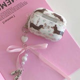 Boogzel Apparel Cute Dachshunds AirPods Case with Bow Charm, view 4