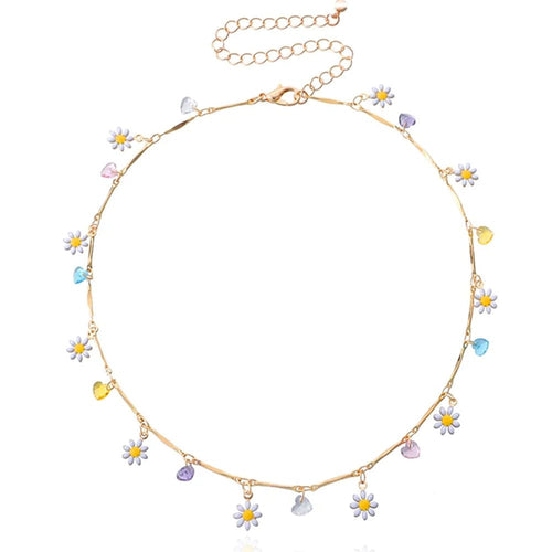Boogzel Apparel Cute Daisies Choker Necklace