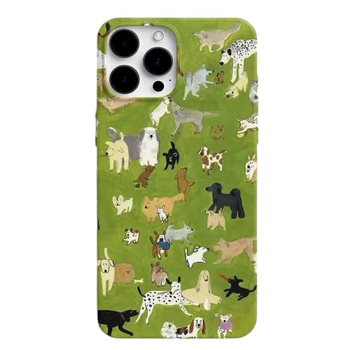 Boogzel Apparel Cute Dogs Pattern iPhone Case