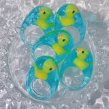 Boogzel Apparel Cute Duck Clear Ring, view 2
